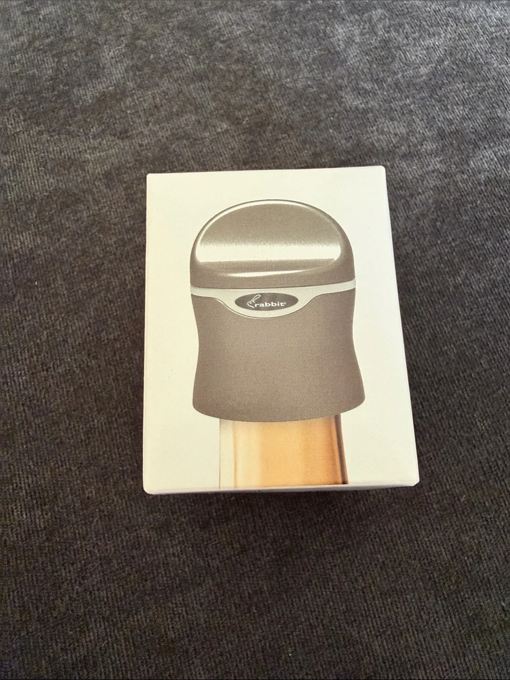 Rabbit- Champagne and Wine Sealer, Dark Silver
